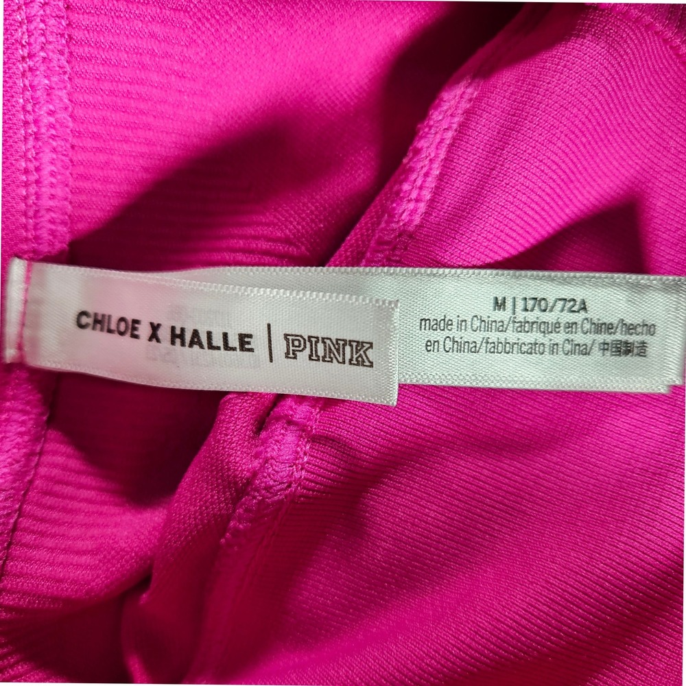 PINK Chloe x Halle High Waisted Seamless Leggings Eyelet Detail Pink Size Medium - Picture 5 of 14